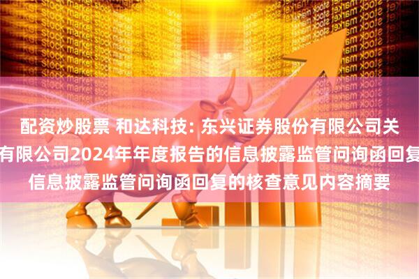 配资炒股票 和达科技: 东兴证券股份有限公司关于浙江和达科技股份有限公司2024年年度报告的信息披露监管问询函回复的核查意见内容摘要